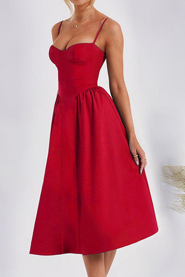 Romantic strap dress elegance