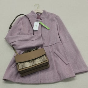 HerbstTrend® - Modern pink solid color blazer jacket with long sleeves