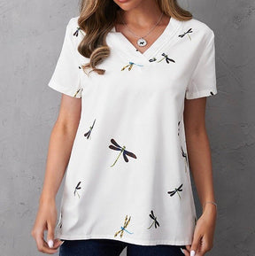 Naturlux® - Basic top with short sleeves and print