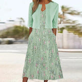 PureWear® - Two-piece midi dress with floral print