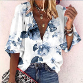 SpringStil® - Casual top with 3/4 sleeves and print