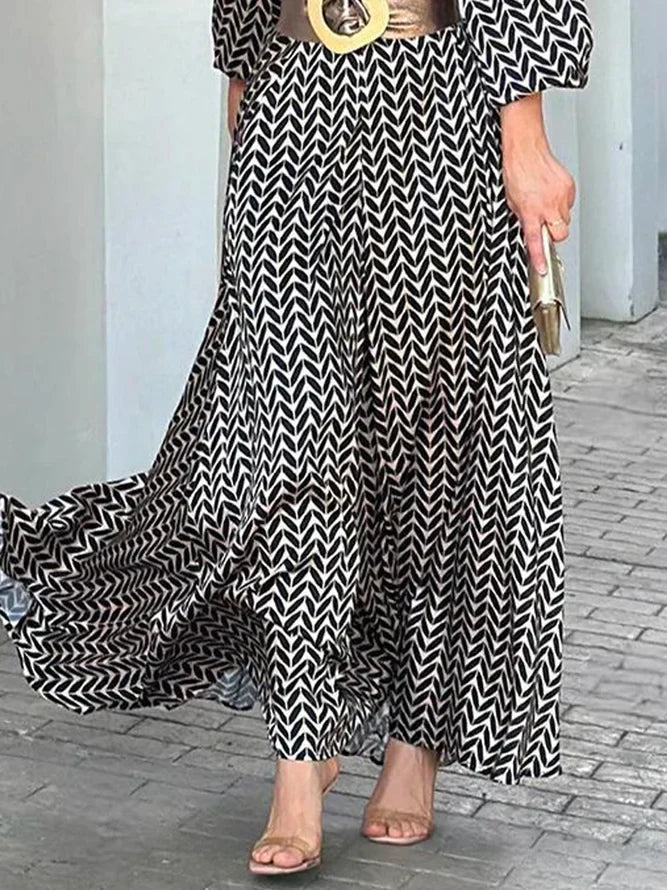 SpringStil® - Unique maxi dress with long sleeves