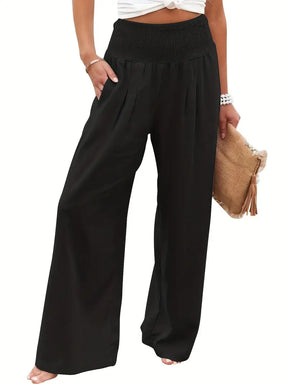 BioBlüte® - Black Elegant Casual Beach Palazzo Pants