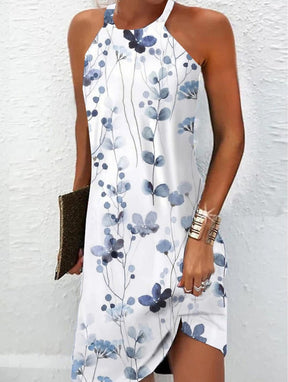 EcoExotica® - Chic sleeveless printed mini dress