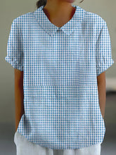 Checked fresh blouse