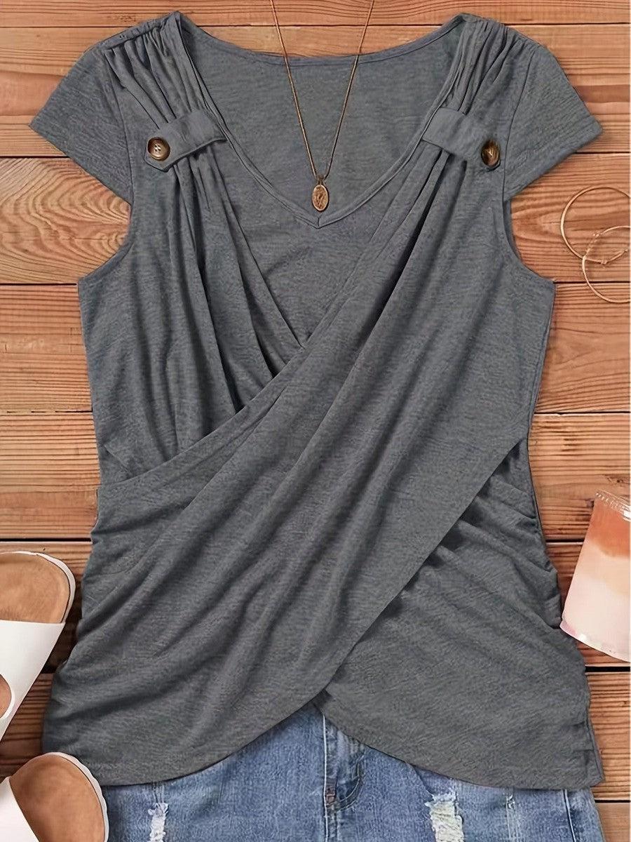 Grey Elegance Top