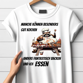 Waschbär Koch Shirt | Lustiges Foodie Design | Humorvolles T-Shirt für Genießer | Statement Shirt für den Winter