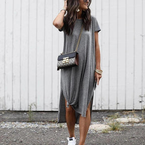 BlütenBliss® - Count on me grey maxi dress