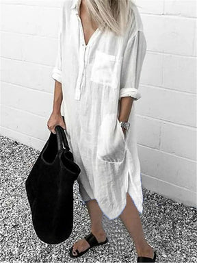 BMC® - Versatile Elegance Wonderful shirt dress in white or grey