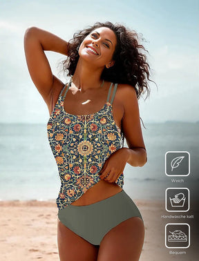 SpringStil® - Glamorous sleeveless swimwear with print