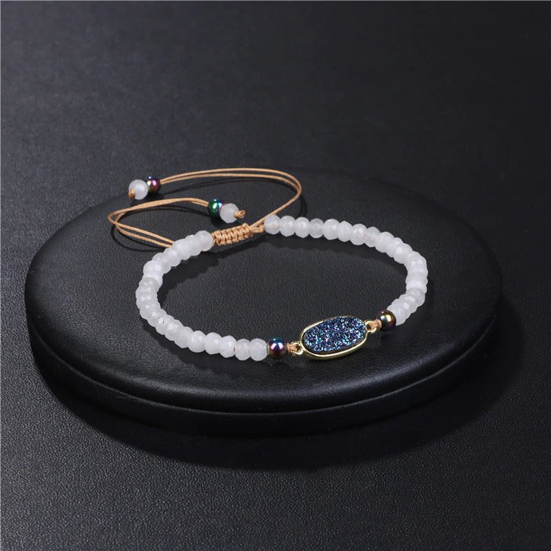 NaturProdukt® - Clear Quartz and Lapis Charm Bracelet