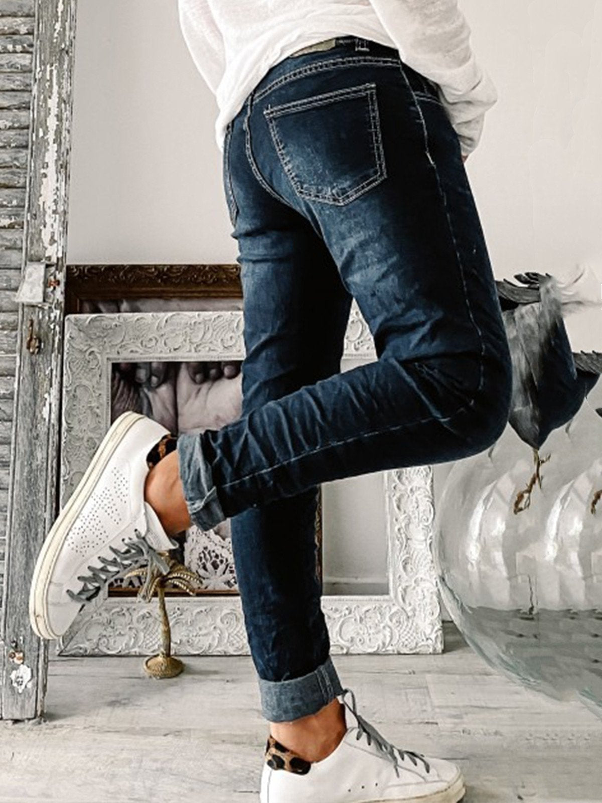 BMC® - Celestial Denim Buttoned Casual Pants 