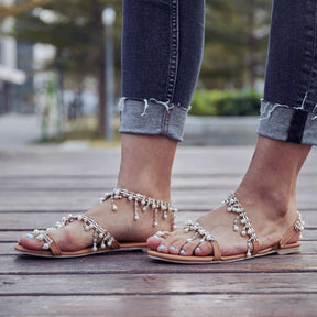 BioBlüte® - Pearl Dance Casual sandal with artificial pearls